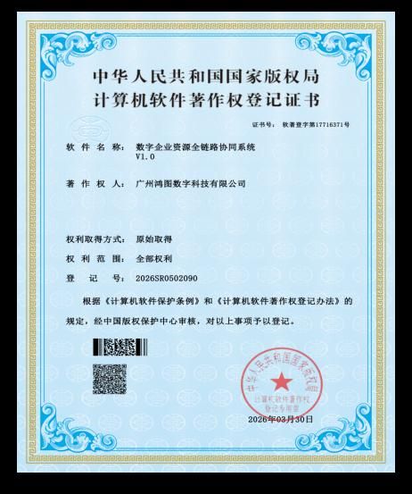 计算机软件著作权登记证书